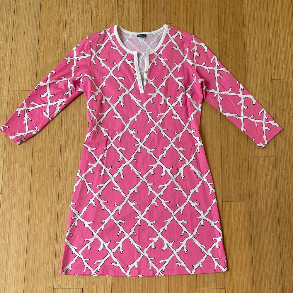 Melly M pink coral stretchy dress. size small